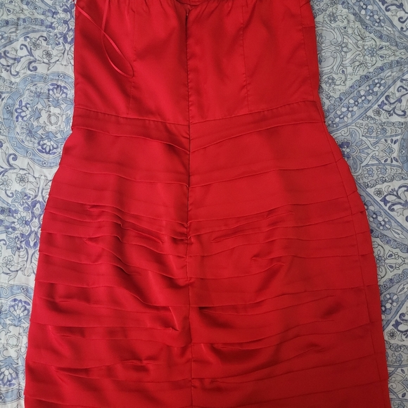 Red satin dress by Express - Picture 3 of 3